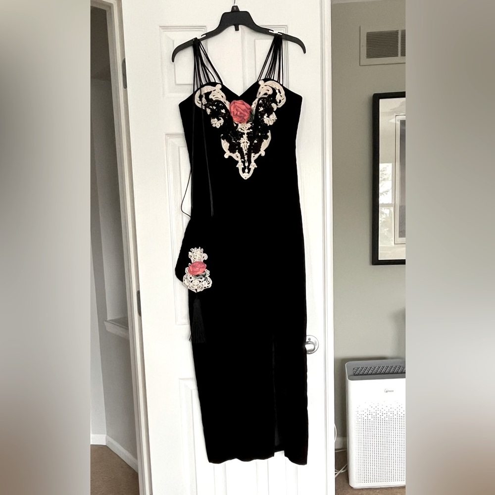 Custom made 90’s dress with matching bag